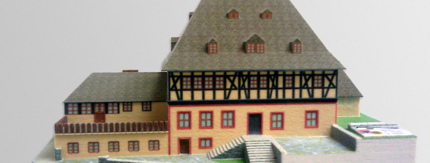 Außenansicht eines Fachwerkhauses